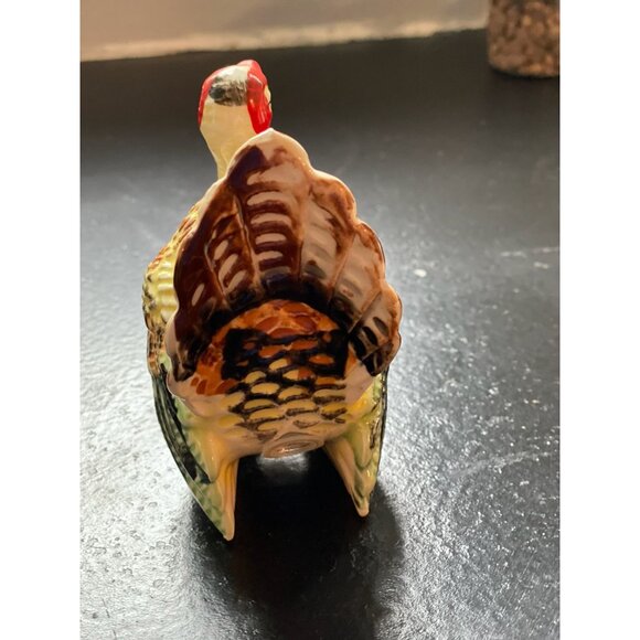 Rare Vintage Tom and Hen Turkey Salt & Pepper Shakers - Hand-Painted, Marked Jap - Picture 3 of 16